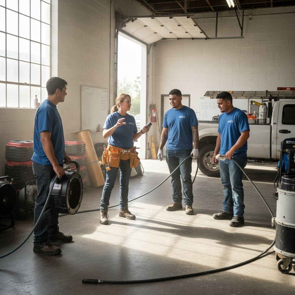 The Hialeah Water Damage Restoration team at work in Hialeah